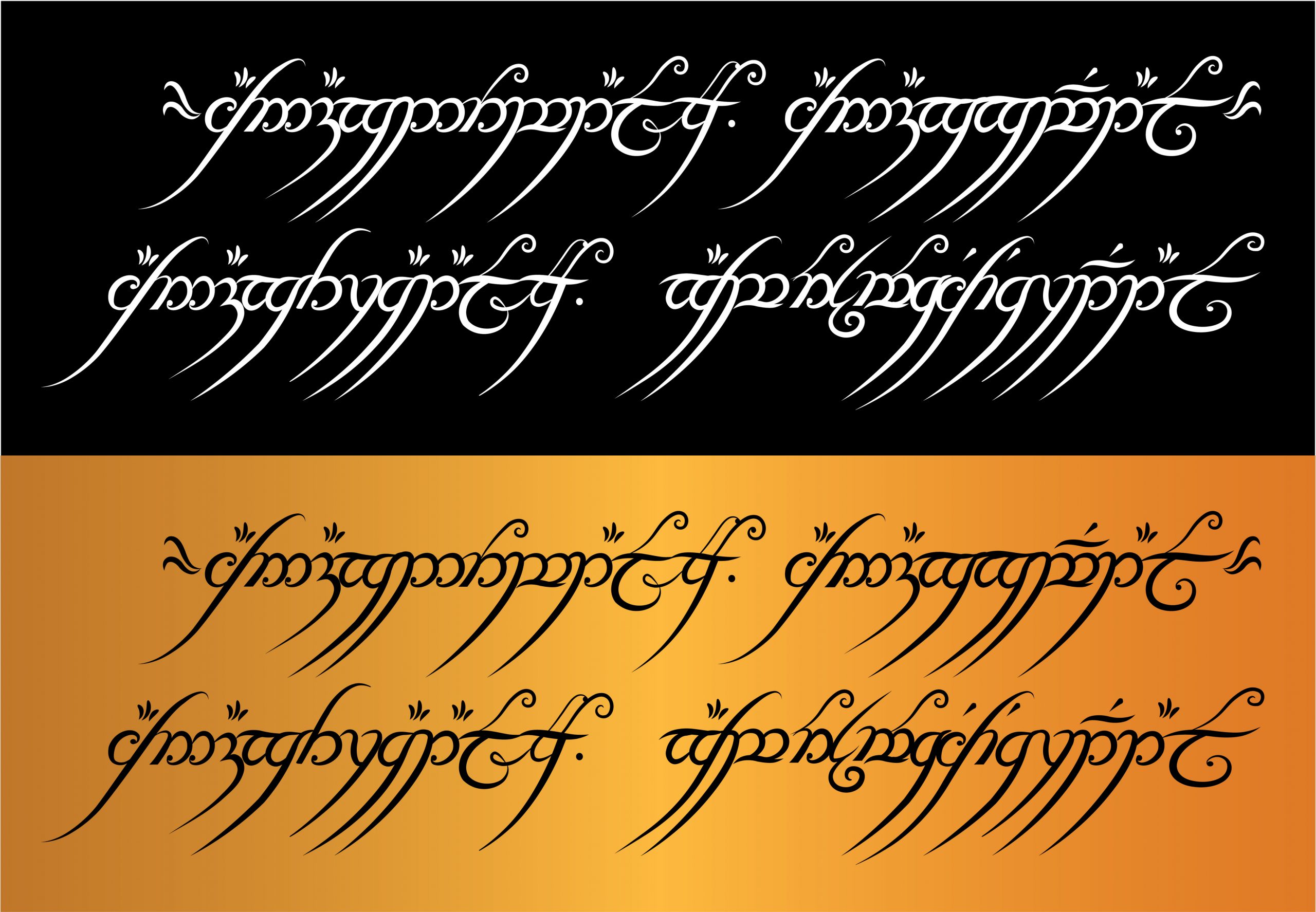 Invented language scaled